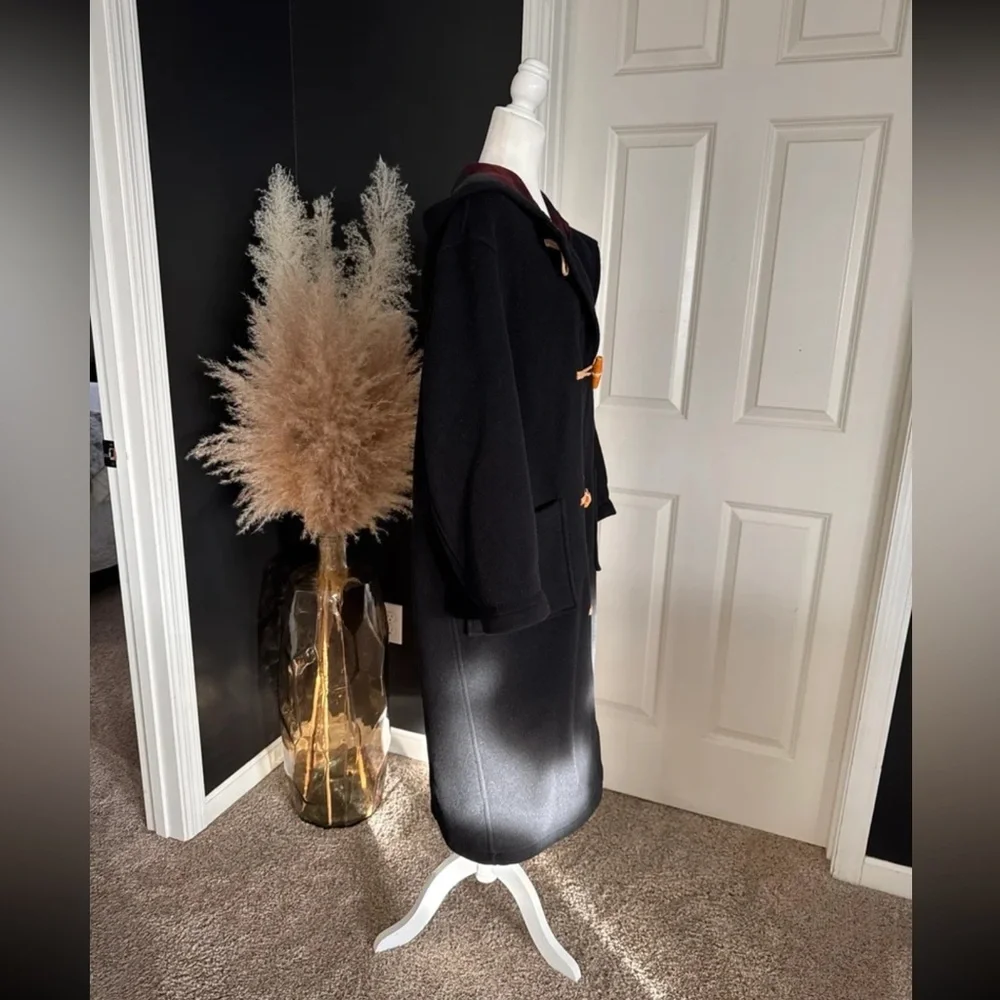 Vintage Orvis Duffle Coat Wool Cashmere Plaid Lined Toggle England 
Size Medium - Picture 5 of 12